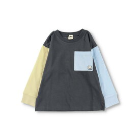 【SALE／10%OFF】branshes 【WEB限定/DRC/お肌に嬉しい綿100%】ポケット長袖Tシャツ ブランシェス トップス スウェット・トレーナー ホワイト ピンク ブラウン ブルー グレー