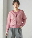 <手洗い可能>イタリーヤーン ラメ ショート カーディガン