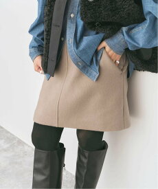 【SALE／30%OFF】Spick & Span 《追加》メルトンAラインミニスカート スピックアンドスパン スカート ミニスカート ベージュ ブラック グレー【送料無料】