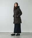 ウツクシルエット撥水ダウンコート/668360