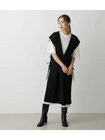 【SALE／70%OFF】AZUL BY MOUSSY LONG VEST SET ONEPIECE アズールバイマウジー ワンピース・ドレス ワンピース ブラック グリーン ブラウン