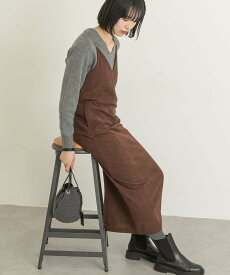 【SALE／50%OFF】UR Lab. コーデュロイキャミワンピース アーバンリサーチラボ ワンピース・ドレス ワンピース ホワイト ブラウン ネイビー【送料無料】