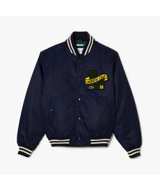 【SALE／40%OFF】LACOSTE サテンナイロンバーシティジャケット ラコステ ジャケット・アウター ブルゾン・ジャンパー ネイビー【送料無料】