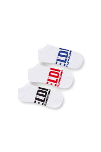 DIESEL メンズ ソックス 3枚パック ディーゼル 靴下・レッグウェア 靴下 ブラック レッド