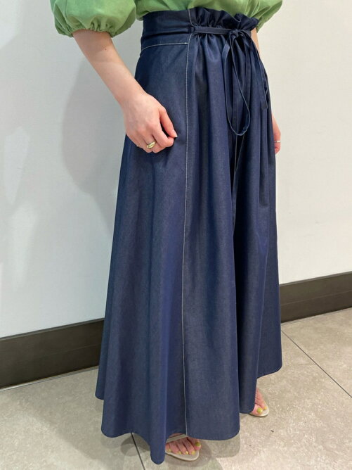 Tomorrowland コットンシルクデニム ウエストギャザーフレアスカート Rakuten Fashion 楽天ファッション 旧楽天 ブランドアベニュー Cs5523