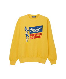 HYSTERIC GLAMOUR SUPERIOR SOUNDS スウェット ヒステリックグラマー トップス スウェット・トレーナー イエロー ブルー ブラック【送料無料】