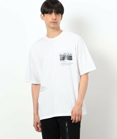 COMME CA ISM 【接触冷感機能】 Feel-Cool フォト&メッセージTシャツ 「City」 コムサイズム トップス カットソー・Tシャツ ホワイト