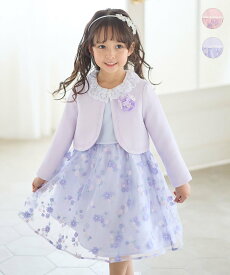 ANY KIDS 花柄刺繍ワンピース エニィ ワンピース・ドレス ワンピース ピンク パープル【送料無料】