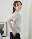 レースドッキングドレープカットソー