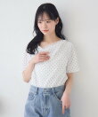 レースドッキングドレープカットソー