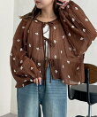 【前後2WAY】刺繍ワッシャー前リボンブラウス
