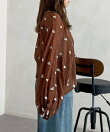 【前後2WAY】刺繍ワッシャー前リボンブラウス