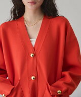 【SALE／50%OFF】ADAM ET ROPE' FEMME 【サステナブル】ロゴボタンミドルカーディガン アダムエロペ トッ…