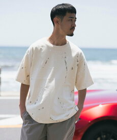 B:MING by BEAMS B:MING by BEAMS / スプラッシュ プリント ショートスリーブ Tシャツ 父の日 ビーミング ライフストア バイ ビームス トップス カットソー・Tシャツ ホワイト【送料無料】