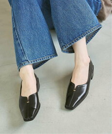 LE TALON 《追加》2.5cmスクエアスリットソフトフラット ルタロン シューズ・靴 その他のシューズ・靴 ベージュ ブラック【送料無料】