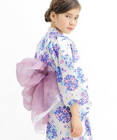 子供服 Bee 【浴衣3点セット】綿100% セパレート 着付け 簡単 子供服 キッズ 女の子 カンコクコドモフク ビー 着物・浴衣・和装小物 浴衣 ホワイト ネイビー ピンク ブルー【送料無料】