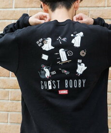 【SALE／10%OFF】CHUMS CHUMS×FREAK'S STORE/チャムス 別注 ランダムブービーバード バックプリント クルーネックスウェット/オバケモチーフ 【限定展開】 25AW フリークスストア トップス スウェット・トレーナー グレー ブラック ホワイト【送料無料】