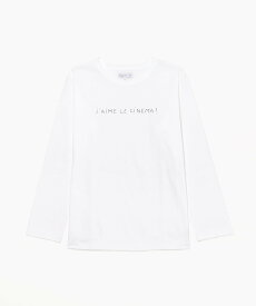 agnes b. FEMME S345 TS ロングスリーブ メッセージTシャツ アニエスベー トップス カットソー・Tシャツ ホワイト【送料無料】