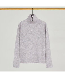 【SALE／10%OFF】abahouse mavie ストレッチリブハイネックプルオーバー アバハウス マヴィ トップス ニット ホワイト グリーン パープル ブラック【送料無料】