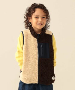 BEAMS mini �{�A ���o�[�V�u�� �x�X�g 2026FW(90~140cm)�L�b�Y �A�E�^�[ �v�`�v�� �l�C ��� �ʉ� �ʊw �r�[���X �~�j �g�b�v�X �x�X�g�E�W�� �z���C�g �s���N�y���������z