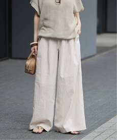 JOURNAL STANDARD relume 《追加2》リネンコットンワイドギャザーパンツ ジャーナル スタンダード レリューム パンツ その他のパンツ ネイビー ベージュ カーキグリーン【送料無料】