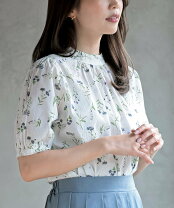 楽天市場】花柄 ブラウス（袖の長さ七分袖・五分袖）（レディース 