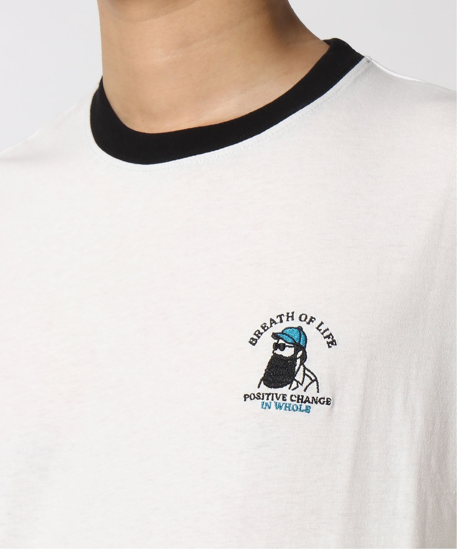 Lazar｜Lazar/Mオーバーサイズ ワンポイント刺繍 半袖Tシャツ