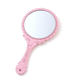 Fun&Daily F&D:レトロハンドミラー ファンアンドデイリー メイク道具・美容器具 手鏡・メイクミラー ピンク ブルー ホワイト