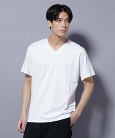 【SALE／30%OFF】NANO universe WEB限定/Anti Soaked(R) 汗染み防止 Vネック レギュラーシルエットTシャツ ナノユニバース トップス カットソー・Tシャツ グレー ブラック ホワイト【送料無料】