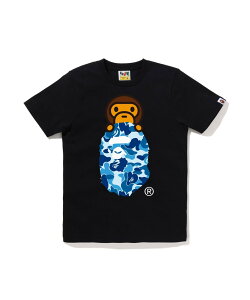 A BATHING APE ABC CAMO MILO ON APE HEAD TEE �A �x�C�V���O �G�C�v �g�b�v�X �J�b�g�\�[�ET�V���c �u���b�N �z���C�g�y���������z