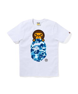 A BATHING APE ABC CAMO MILO ON APE HEAD TEE �A �x�C�V���O �G�C�v �g�b�v�X �J�b�g�\�[�ET�V���c �u���b�N �z���C�g�y���������z