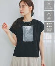 【UVカット/接触冷感/吸水速乾機能付き】モノクロフォトショートT半袖