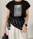 【UVカット/接触冷感/吸水速乾機能付き】モノクロフォトショートT半袖