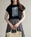 【UVカット/接触冷感/吸水速乾機能付き】モノクロフォトショートT半袖
