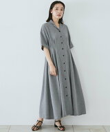 【SALE／60%OFF】DOUX ARCHIVES ウエストタック開襟シャツワンピース ドゥアルシーヴ ワンピース・ドレス…