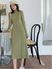楽天市場 ニットワンピース グリーンの通販