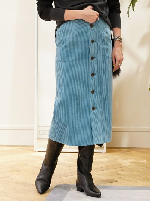 Tomorrowland ワイドウェールコーデュロイ フロントボタンタイトスカート Rakuten Fashion 楽天ファッション 旧楽天ブランドアベニュー By9530