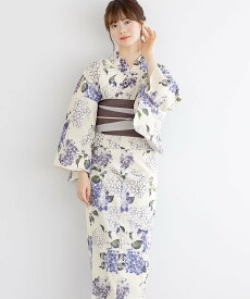 SOUBIEN 浴衣2点セット レディース (浴衣+帯) ソウビエン 着物・浴衣・和装小物 浴衣 ホワイト グレー ネイビー ブルー【送料無料】