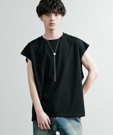 Rocky Monroe UVカット 梨地オーバーサイズノースリーブTシャツ ロッキーモンロー トップス ノースリーブ・タンクトップ ホワイト ブルー ブラック グレー グリーン ベージュ