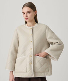 【SALE／30%OFF】ANAYI フェイクムートンキルティングコート アナイ ジャケット・アウター その他のジャケット・アウター ブラック ホワイト【送料無料】