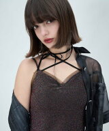 HARE Vネックカップツキキャミソール ハレ トップス その他のトップス ブルー ブラック【送料無料】
