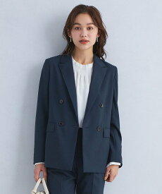 UNITED ARROWS green label relaxing カチリラ ダブルジャケット -ウォッシャブル・ストレッチ・防シワ- ◇No03◇ ユナイテッドアローズ グリーンレーベルリラクシング ジャケット・アウター テーラードジャケット・ブレザー ネイビー グレー ベージュ【送料無料】