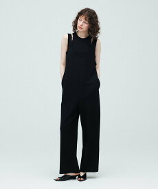 ADAM ET ROPE' FEMME 【サステナブル】Wフェイスジャージーセットロンパース アダムエロペ オールインワン・オーバーオール オールインワン・つなぎ ベージュ ブラック【送料無料】