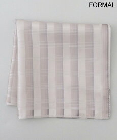 GOTAIRIKU 【WEAR BLACK】シルク100% フォーマルチーフ_チェック ゴタイリク ファッション雑貨 ハンカチ・ハンドタオル ホワイト【送料無料】