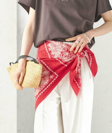 SHIPS WOMEN ドッキング ペイズリー スカーフ 100*100 シップス ファッション雑貨 スカーフ・バンダナ ネイビー レッド ブラウン【送料無料】