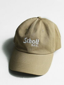 Schott Schott/ショット/COTTONTWILLCAPBASICLOGO/コットンツイルベーシックキャップ ショット 帽子 その他の帽子 ベージュ ホワイト ブラック レッド オレンジ イエロー グリーン ネイビー パープル【送料無料】