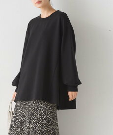 OMNES +3°C蓄熱ストレッチ ボリューム袖Aライン長袖Tシャツ ハプティック トップス カットソー・Tシャツ