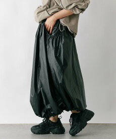 【SALE／55%OFF】LEPSIM 箔コーティングバルーンスカート レプシィム スカート ロング・マキシスカート シルバー ブラック