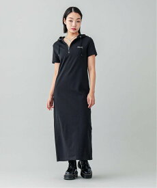 X-girl HALF ZIP HOODED LONG DRESS ドレス X-girl エックスガール ワンピース・ドレス ワンピース ブラック パープル カーキ【送料無料】