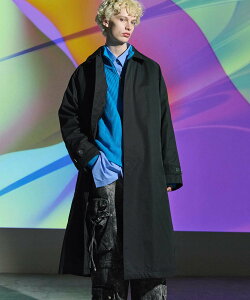 �ySALE�^40%OFF�zMAISON SPECIAL 120/2/2 Suvin Cotton Gabardine Prime-Over Balmacaan Coat ���]���X�y�V���� �W���P�b�g�E�A�E�^�[ �X�e���J���[�R�[�g �x�[�W�� �u���b�N �O���[�y���������z